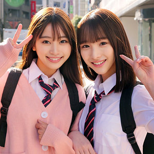 白石もも,前田美波 | ももちゃん＆みなみちゃん（シロウト速報-skho176）
